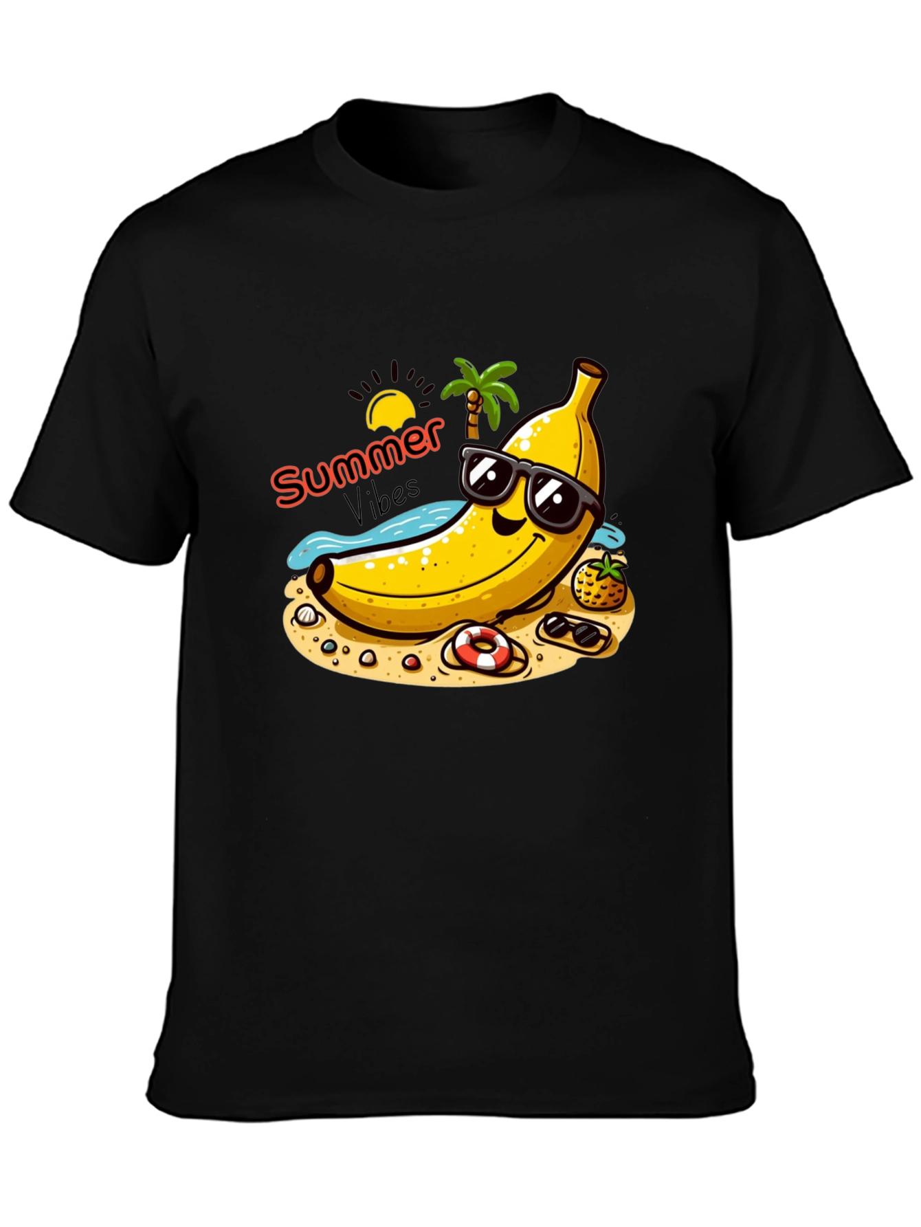 Summer Vibes Banana Graphic T-Shirt