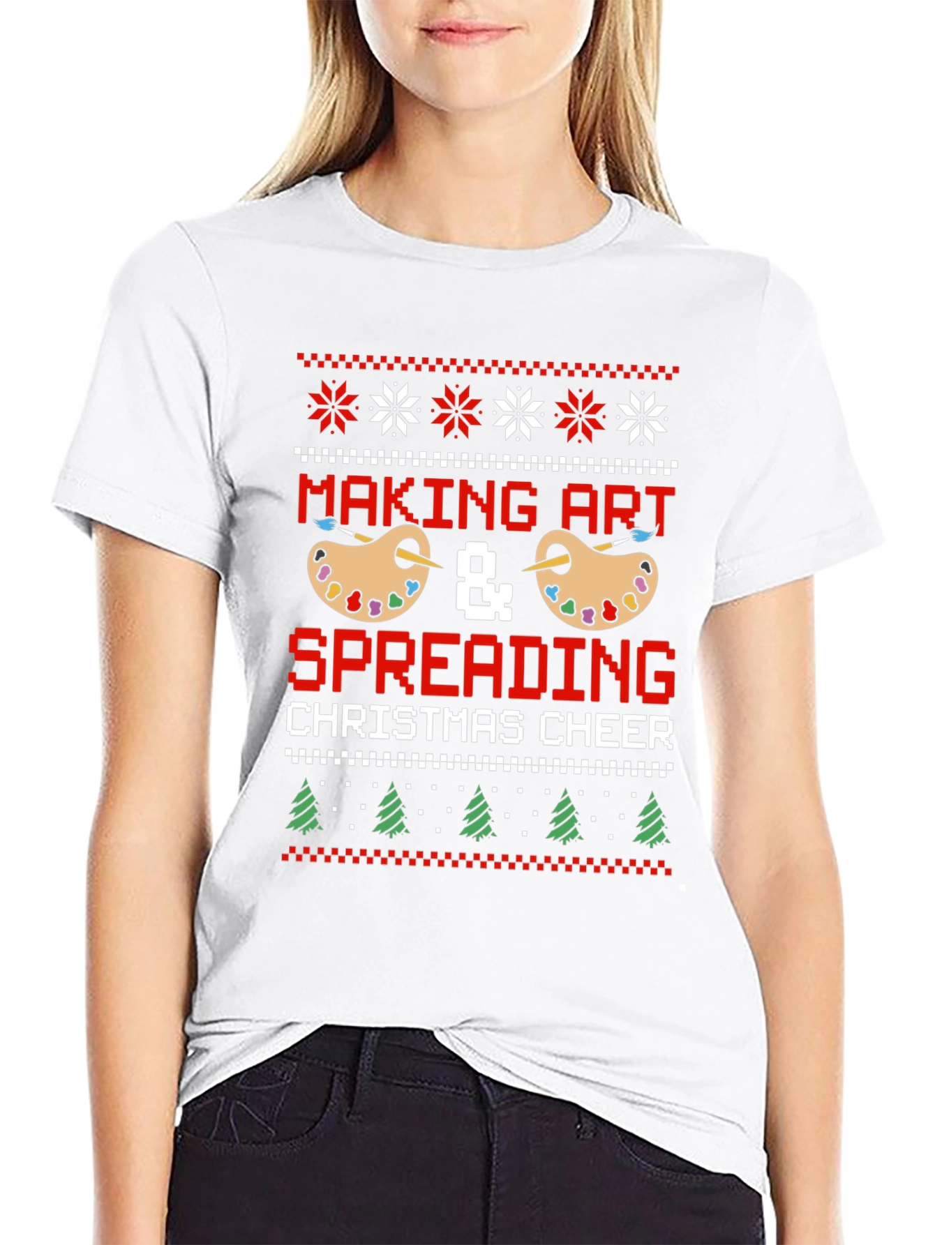 Making Art Christmas Cheer Graphic Tee