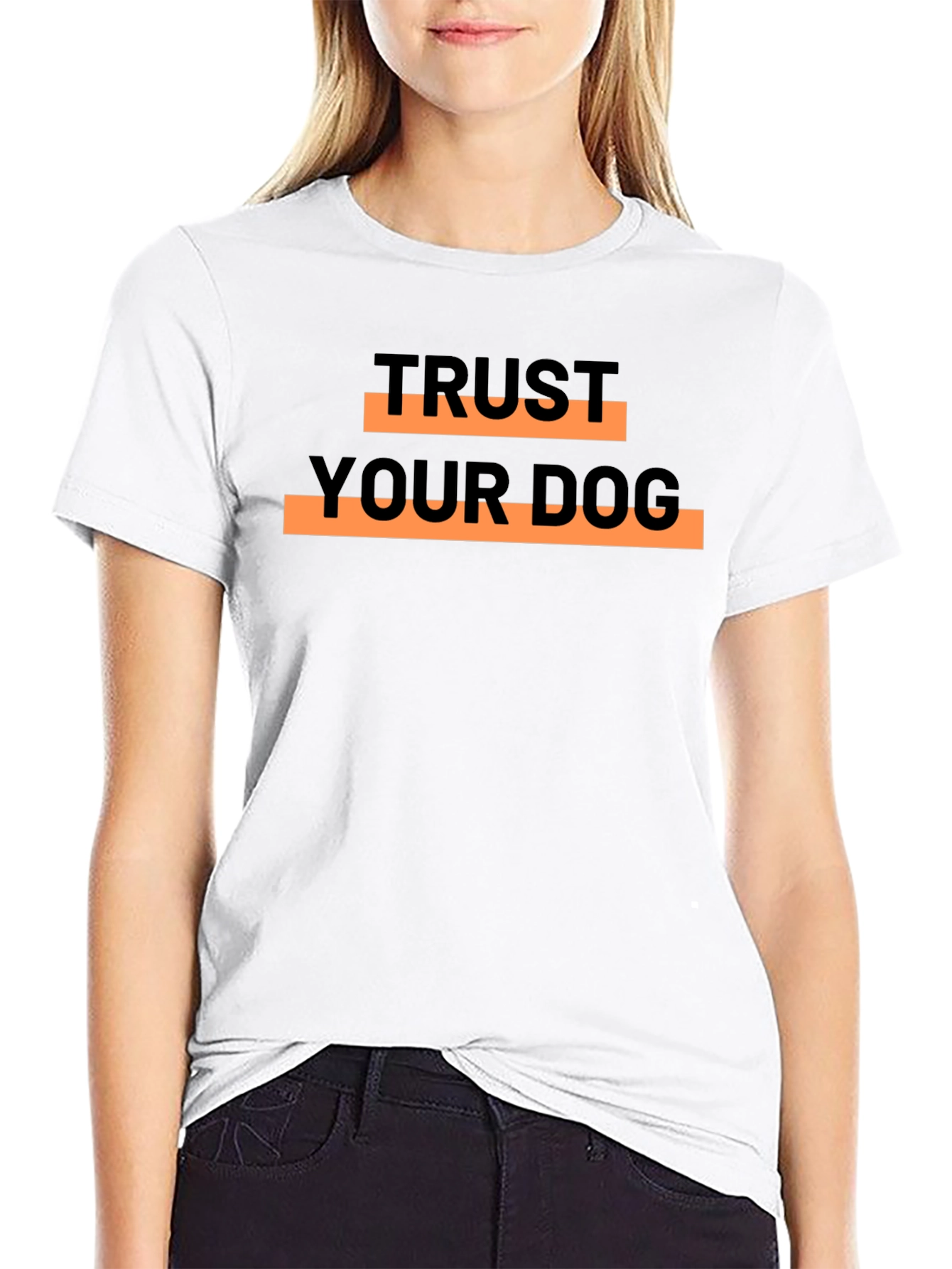Trust Your Dog Graphic T-Shirt - Black
