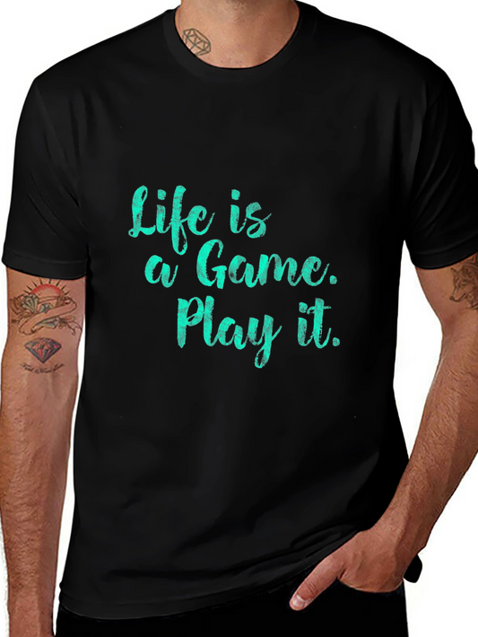 Life is a Game Black T-Shirt
