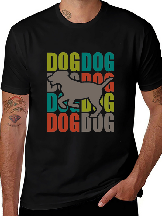 Dog Graphic Print Tee - Trendy Dog Lover T-Shirt