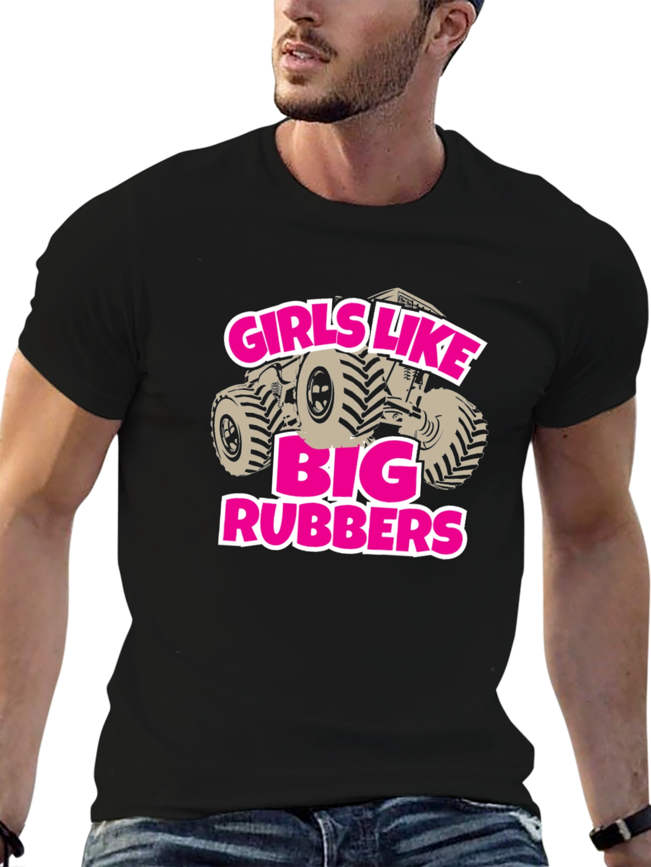 Girls Like Big Rubbers Novelty Graphic T-Shirt
