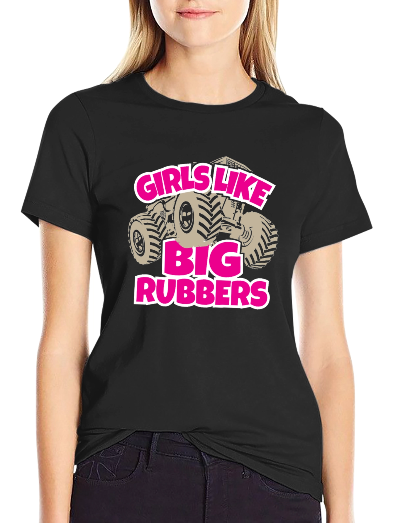 Girls Like Big Rubbers Novelty Graphic T-Shirt