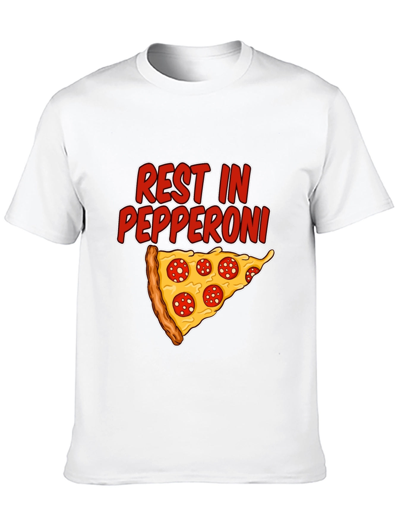 Rest In Pepperoni Funny Pizza Graphic T-Shirt