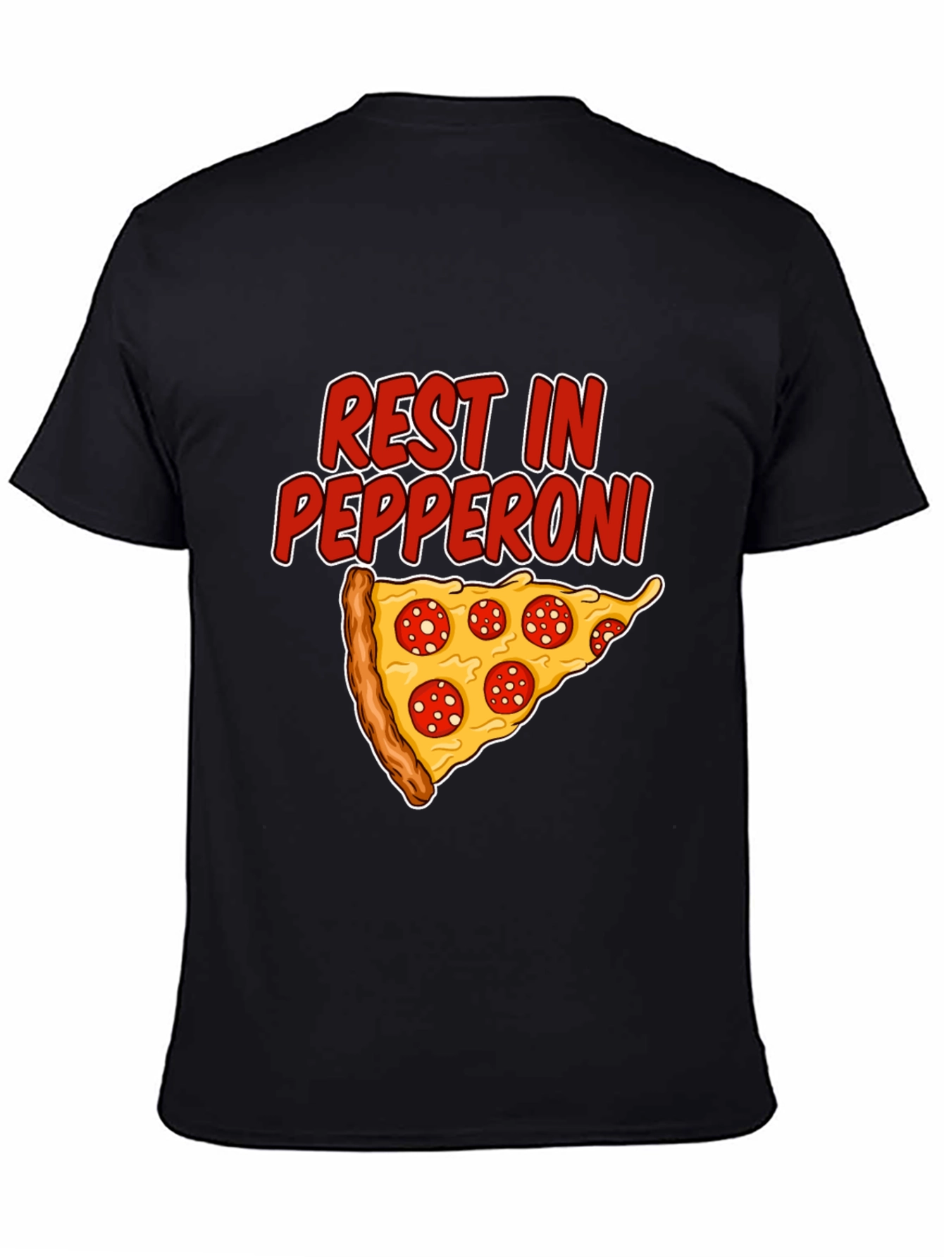 Rest In Pepperoni Funny Pizza Graphic T-Shirt