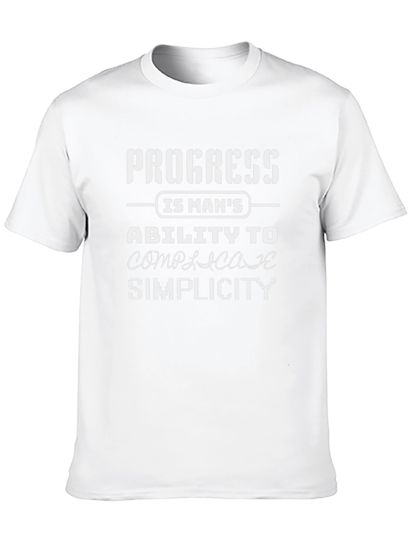 Progress Complicate Simplicity Graphic T-Shirt