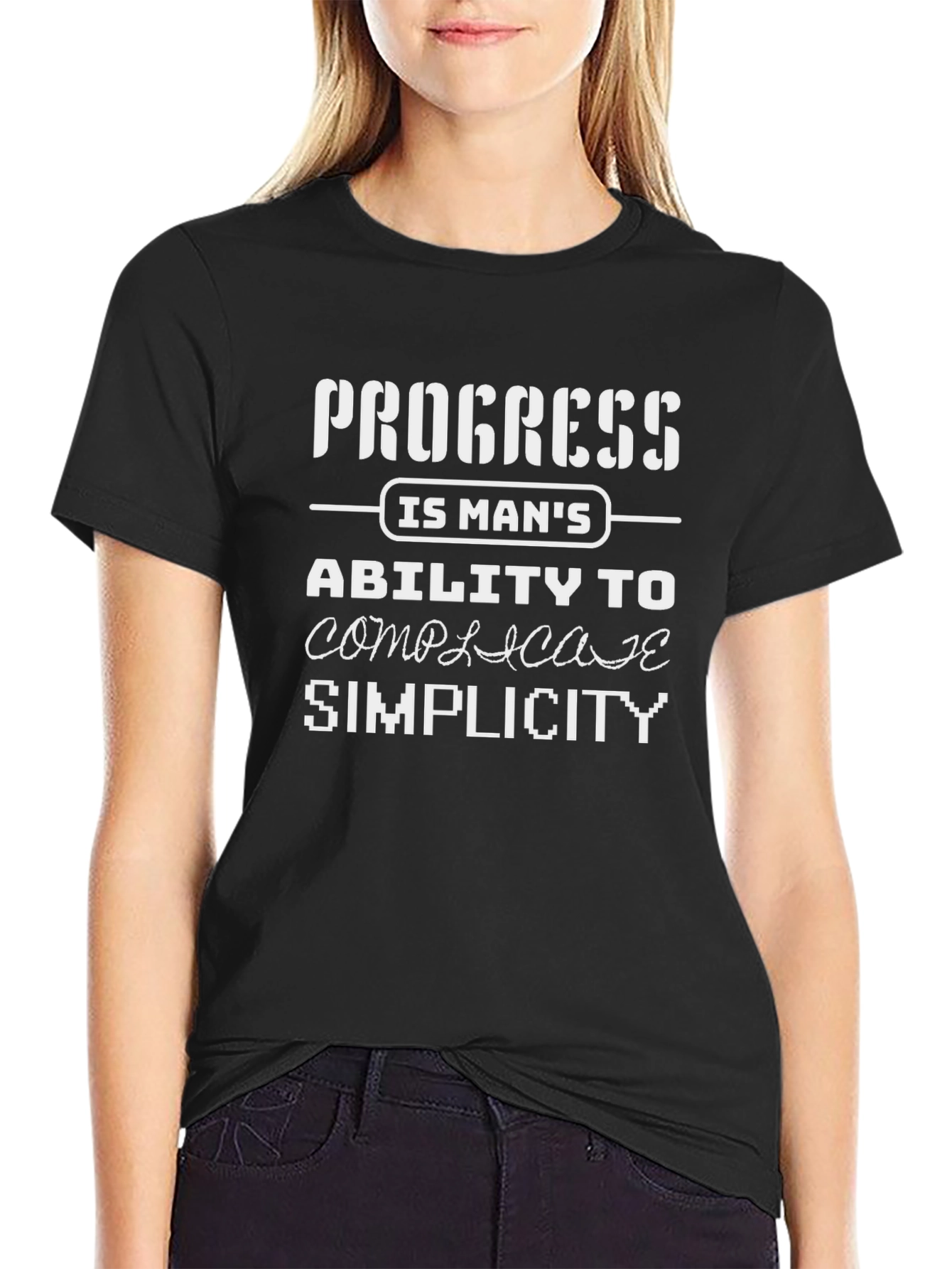 Progress Complicate Simplicity Graphic T-Shirt
