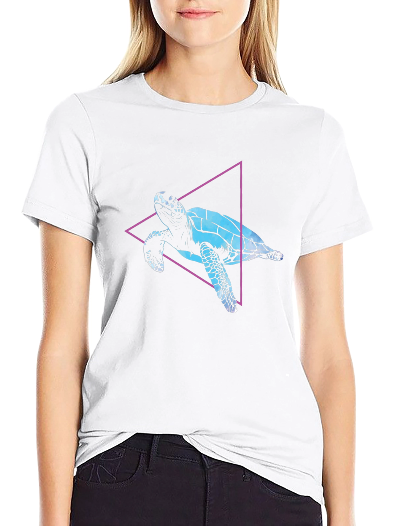 Turtle Graphic Tee -  Modern Artistic Design