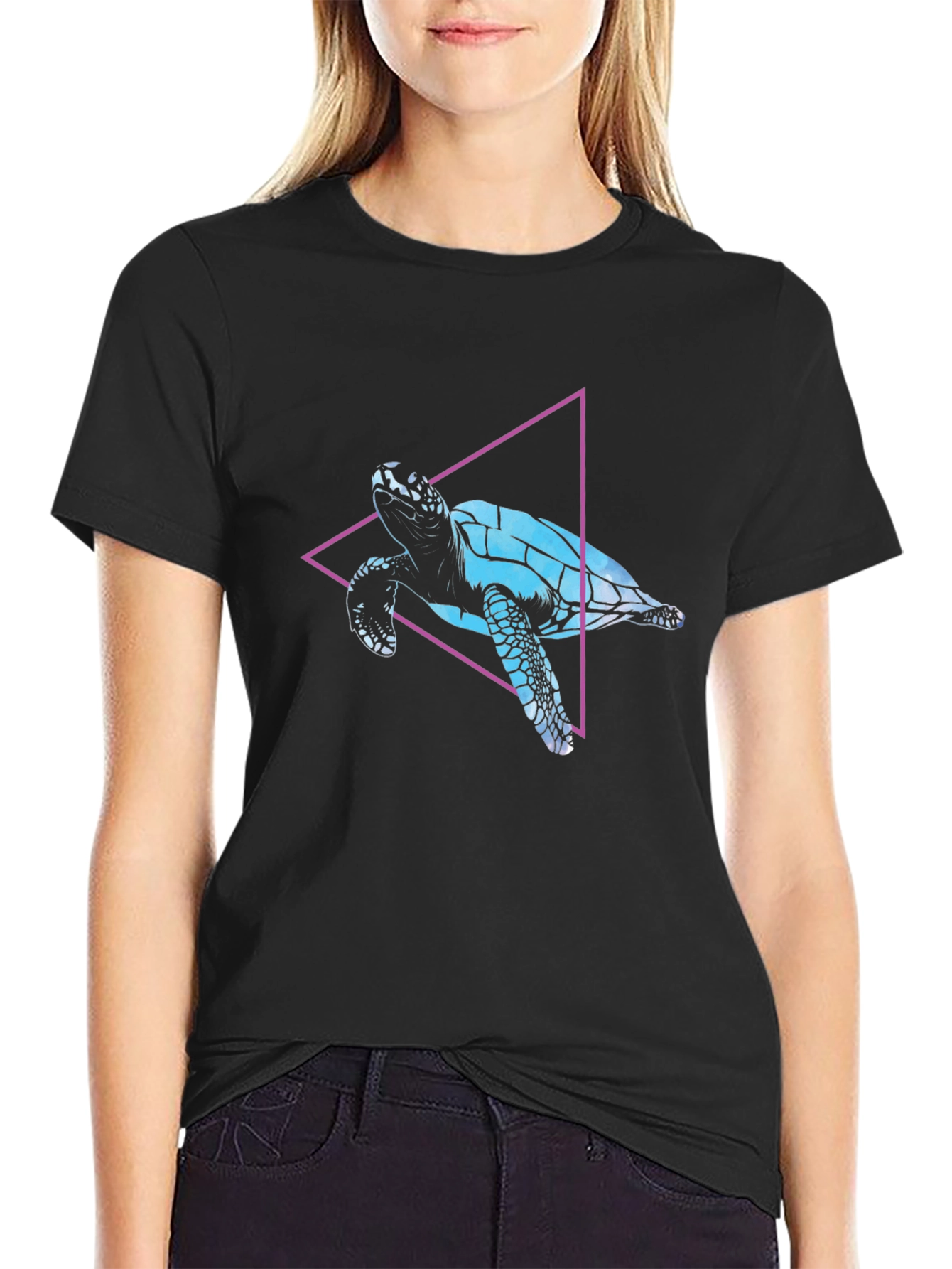Turtle Graphic Tee -  Modern Artistic Design