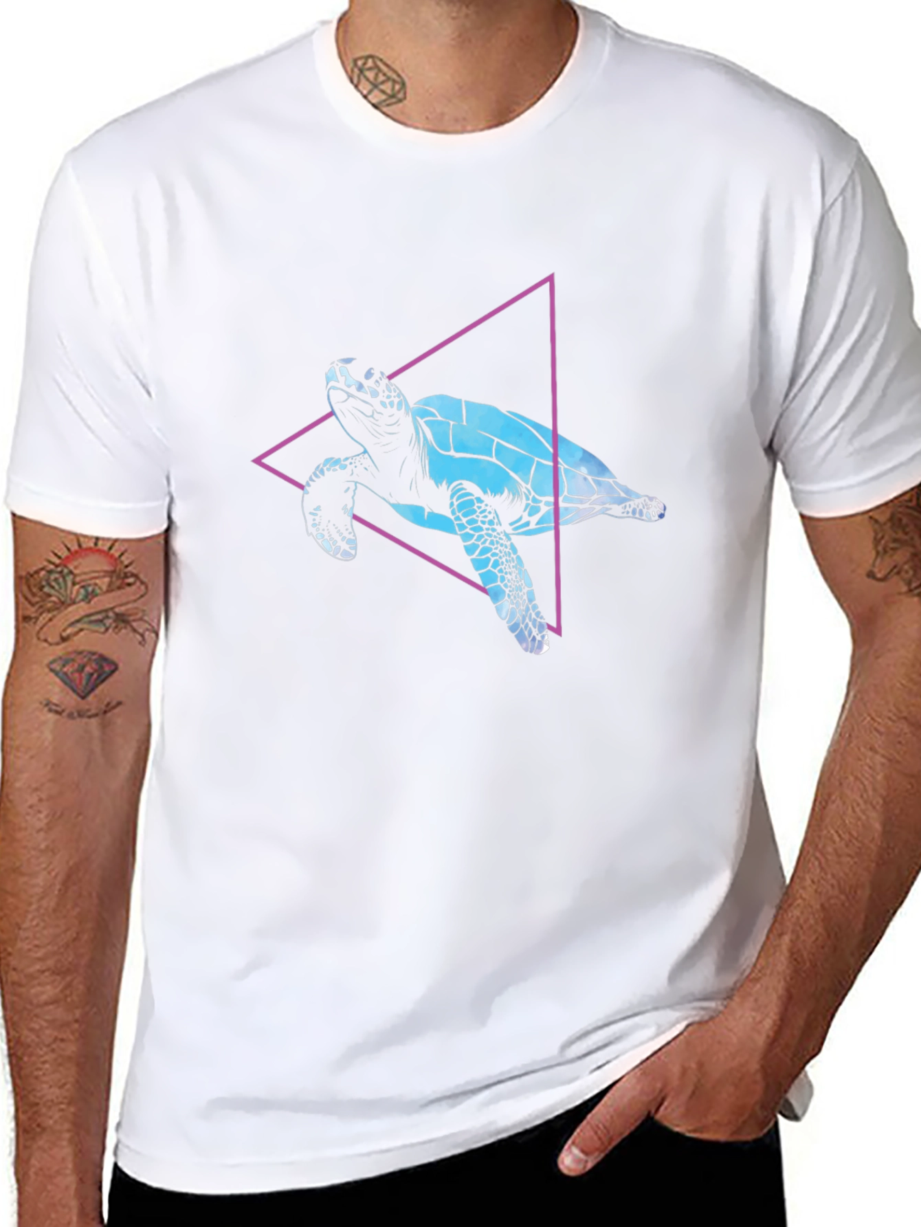 Turtle Graphic Tee -  Modern Artistic Design