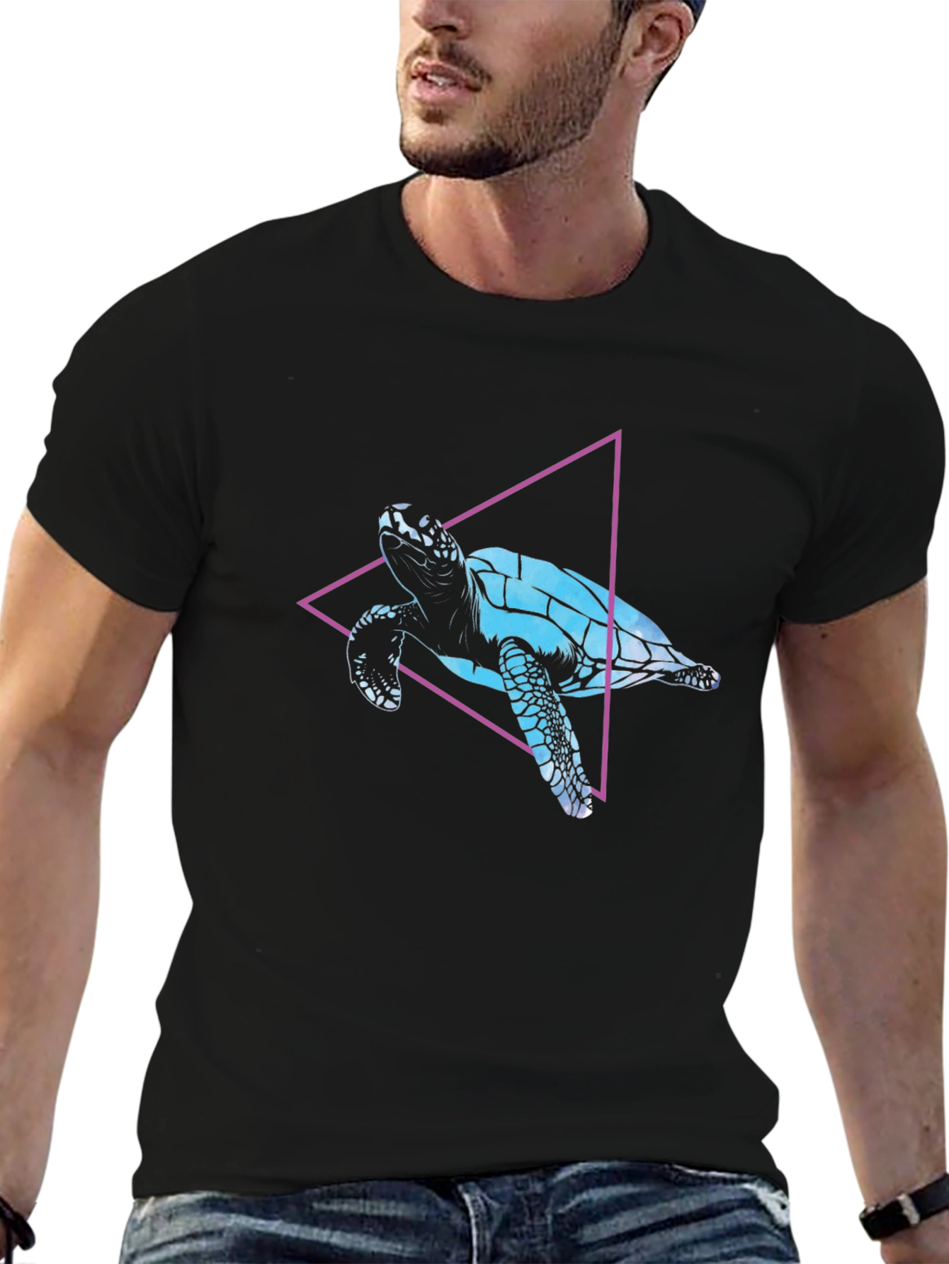 Turtle Graphic Tee -  Modern Artistic Design
