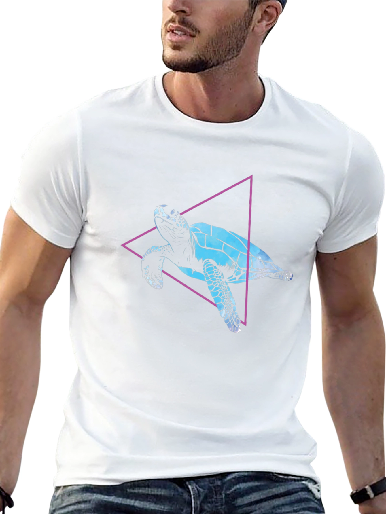 Turtle Graphic Tee -  Modern Artistic Design