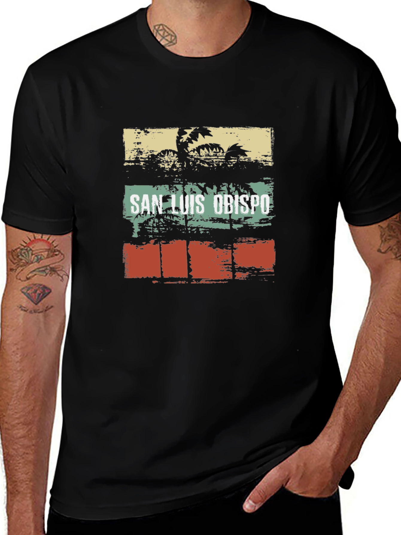 San Luis Obispo Palm Tree Graphic Tee