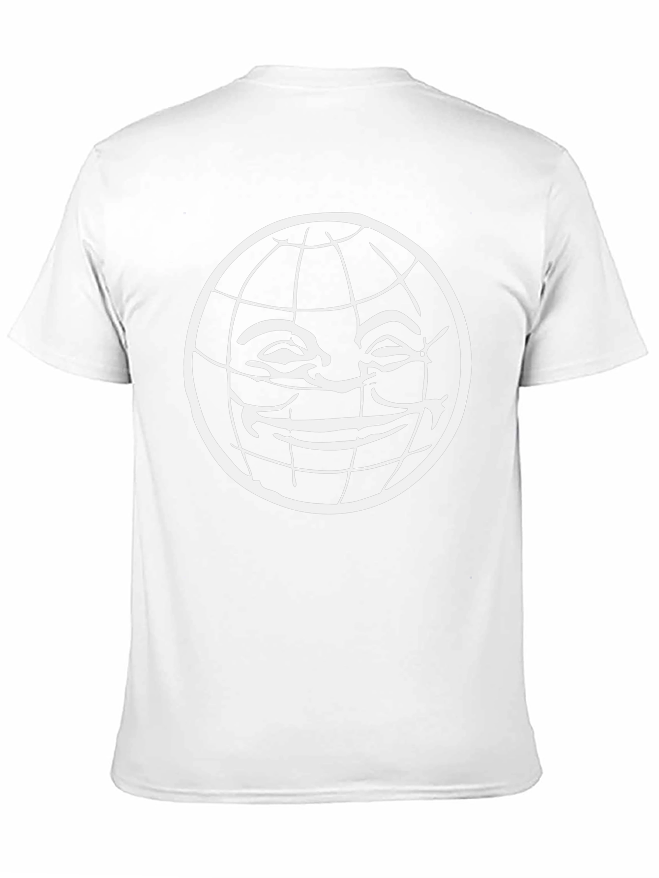 Black T-Shirt with Globe Graphic Print