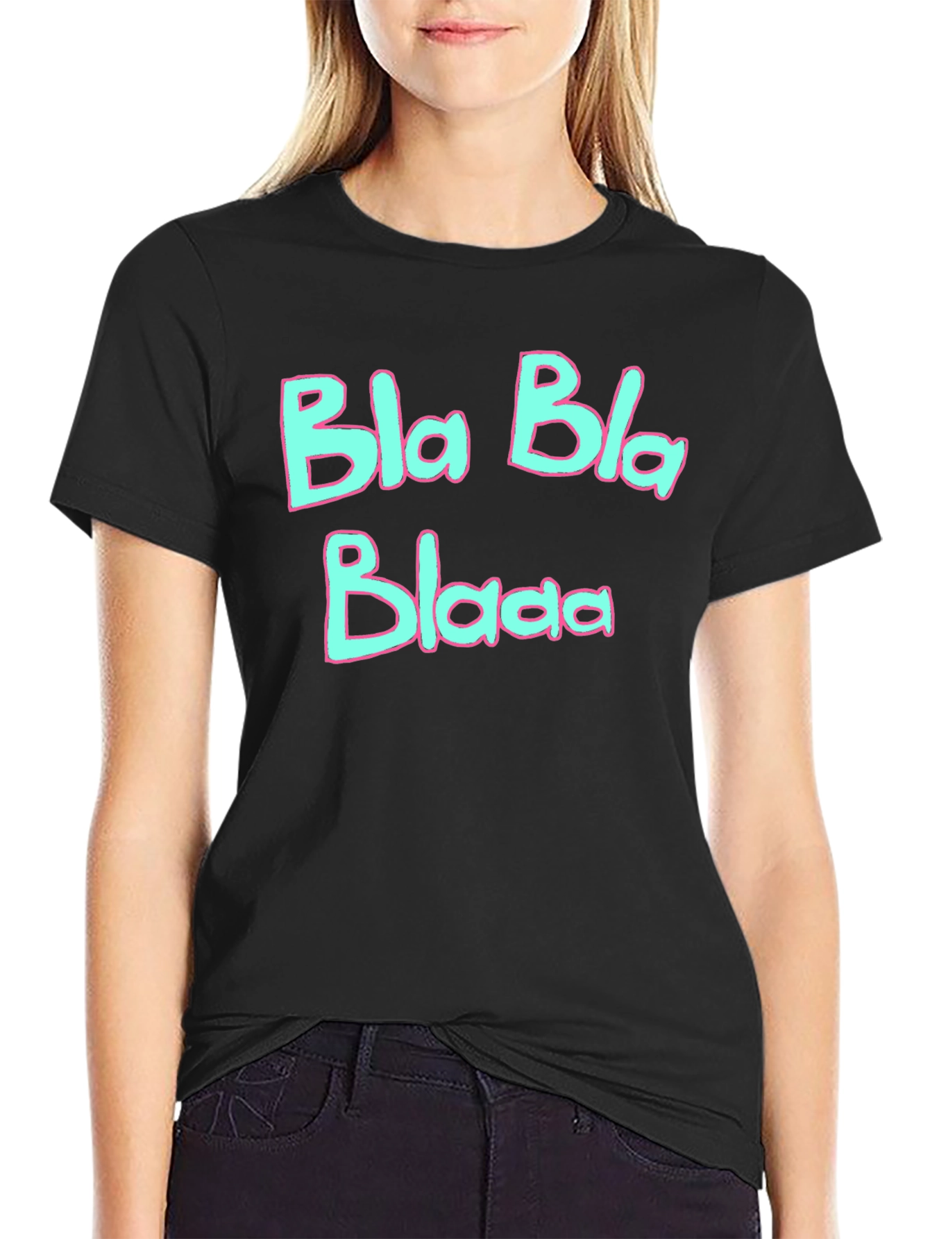 Bla Bla Blaaa Graphic T-Shirt - Black
