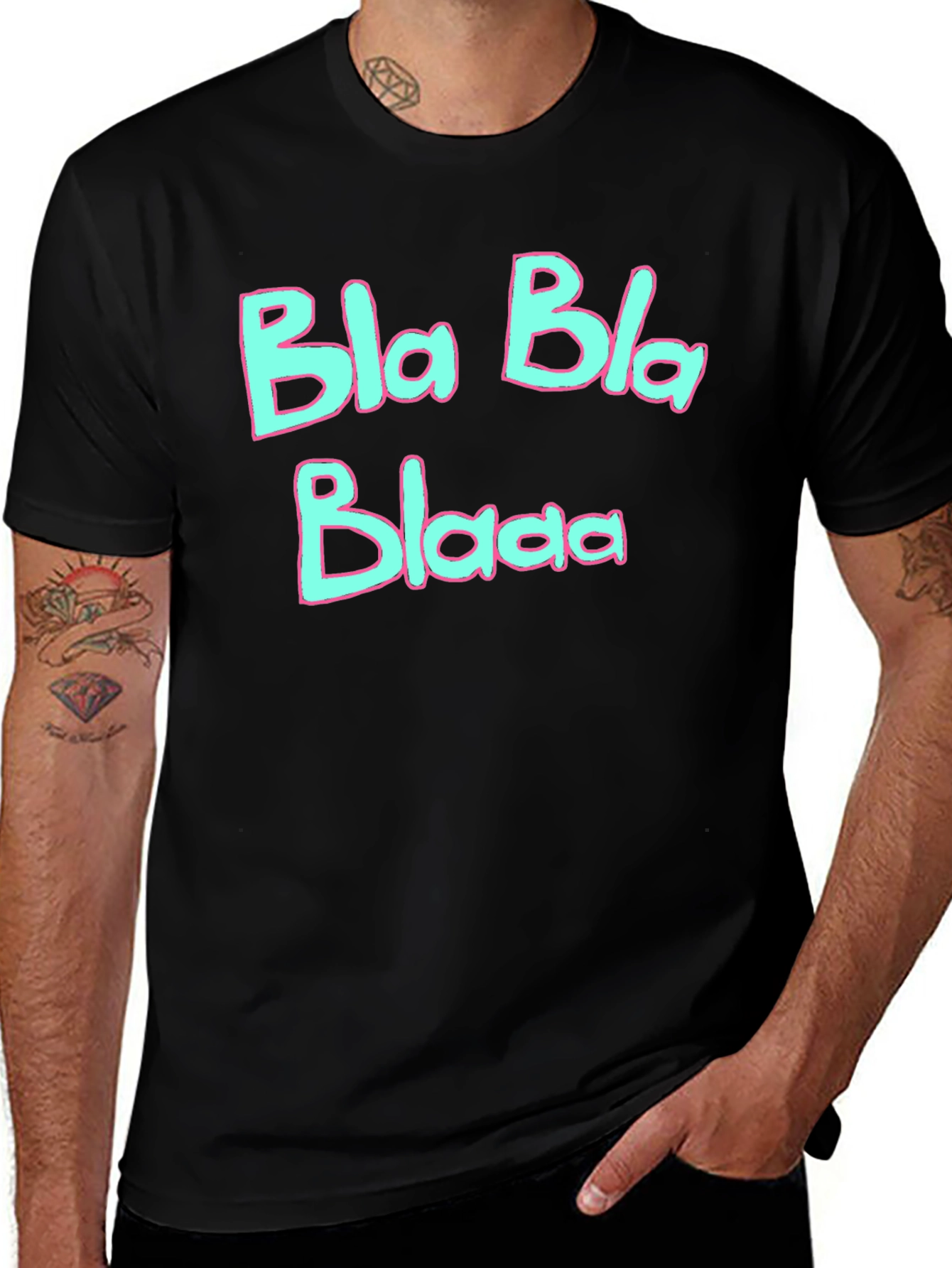 Bla Bla Blaaa Graphic T-Shirt - Black