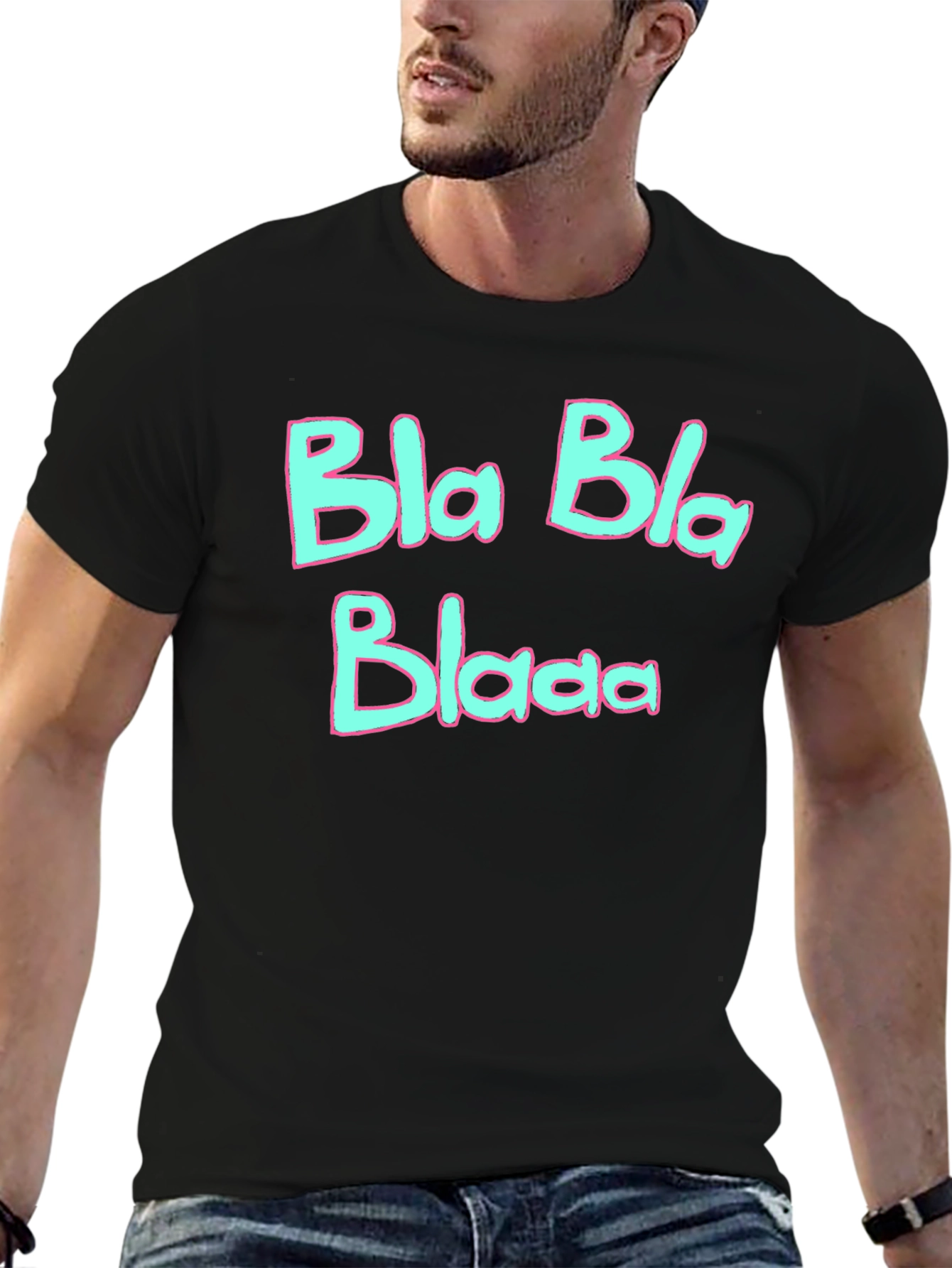 Bla Bla Blaaa Graphic T-Shirt - Black