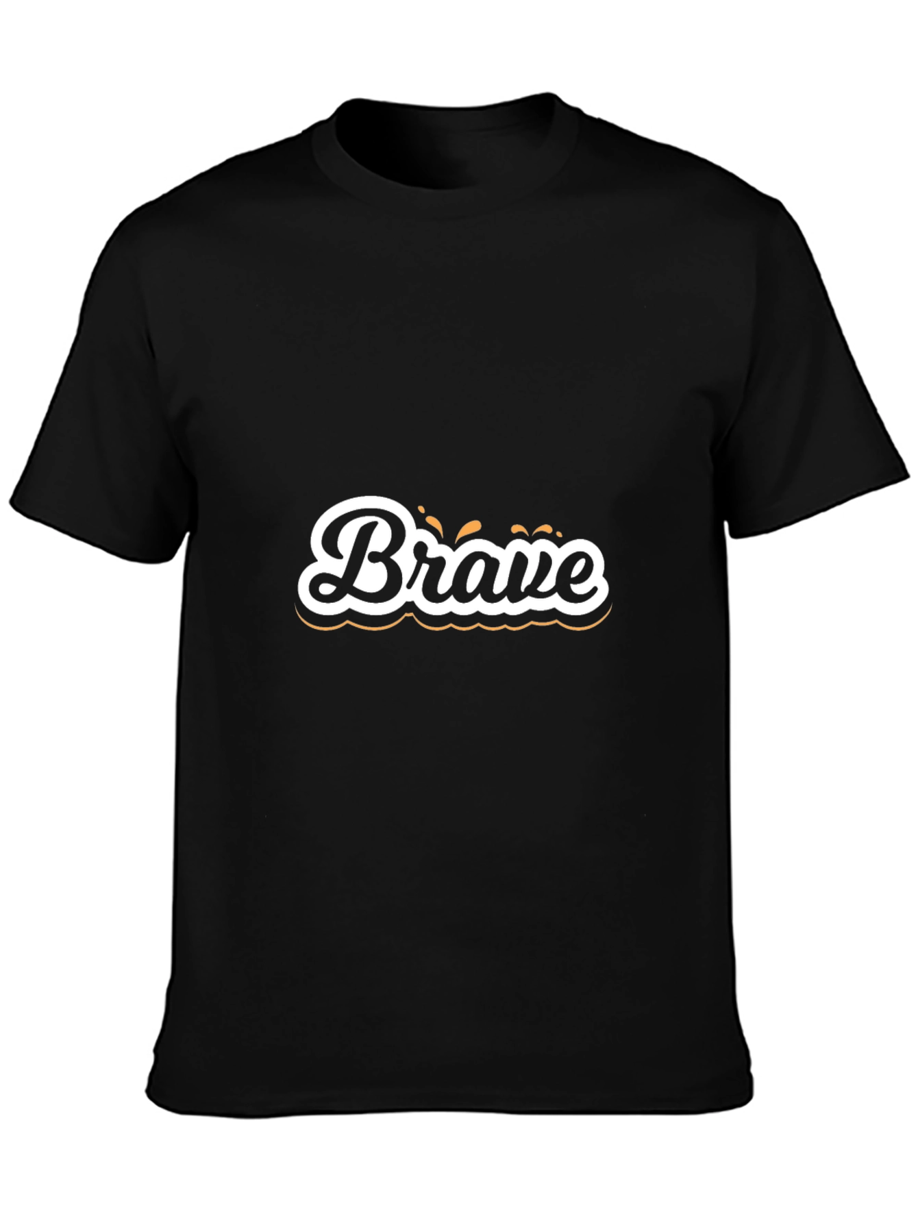 Brave Graphic Print Black T-Shirt