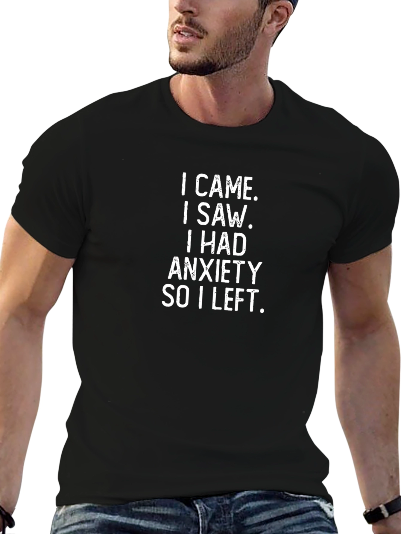Anxiety Quote Graphic Tee - Black Unisex T-Shirt