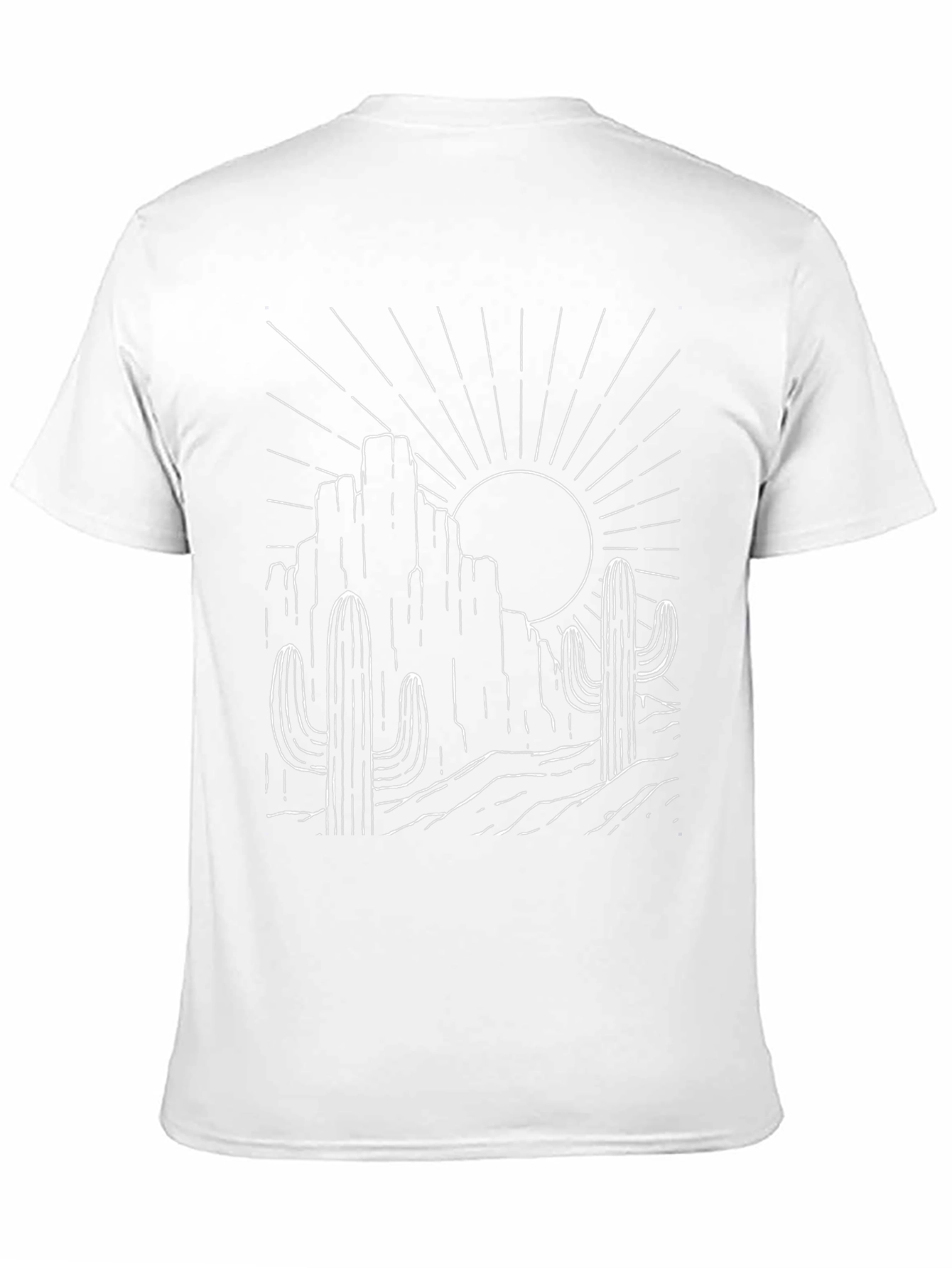 Desert Sunset Graphic Tee - Black Cotton T-Shirt