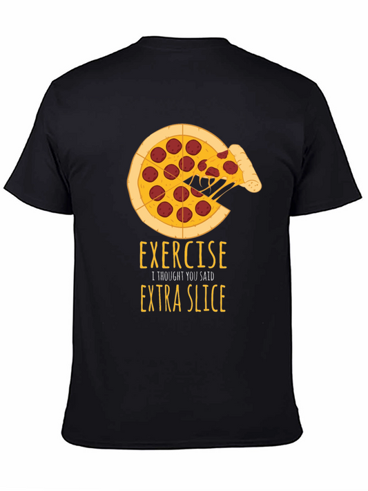 Funny Pizza Extra Slice Graphic T-Shirt