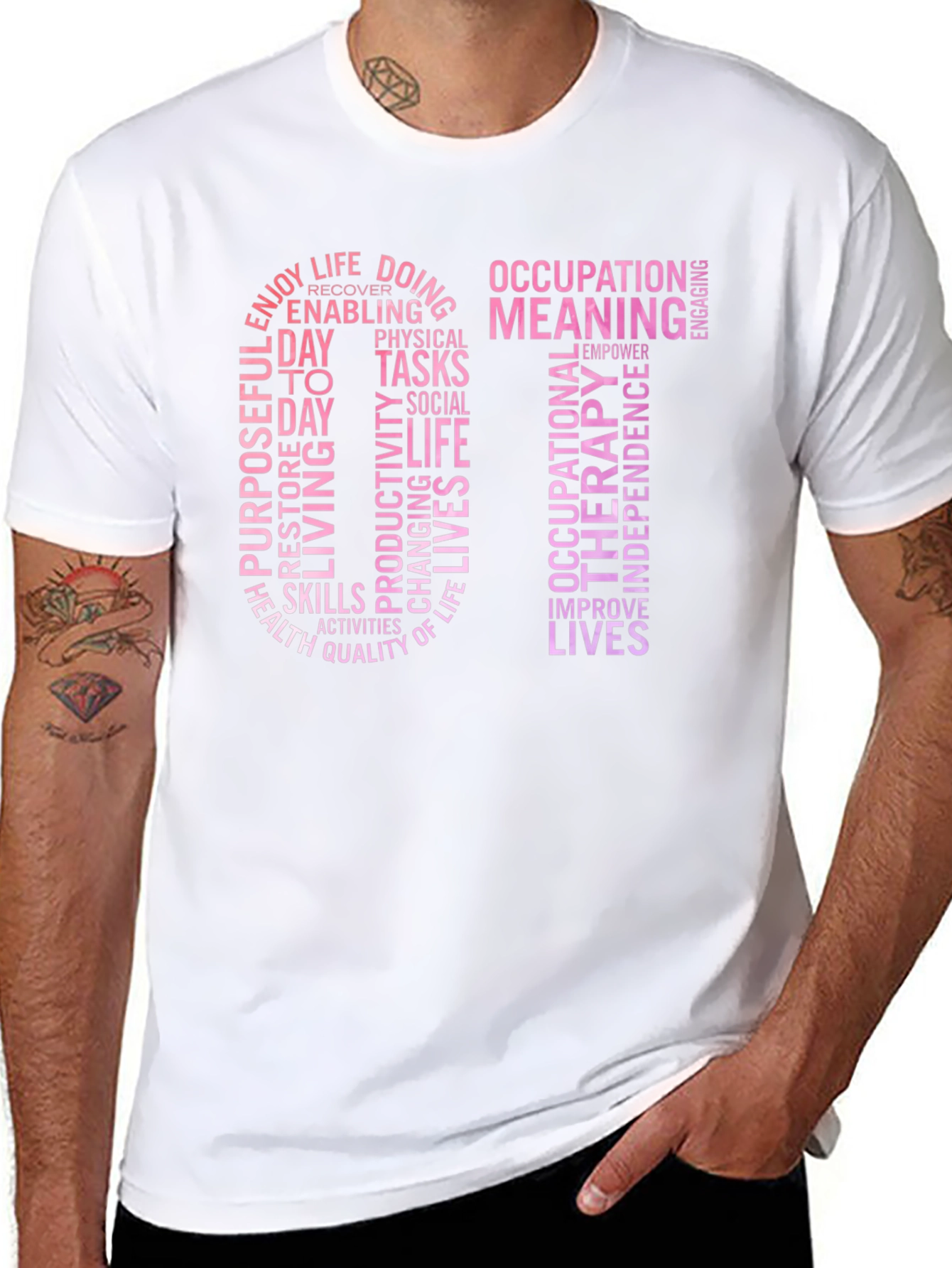 OT Occupational Therapy Word Art T-Shirt