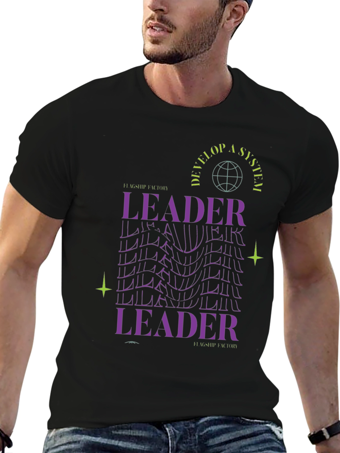 Leader Graphic Tee - Black Soft Cotton