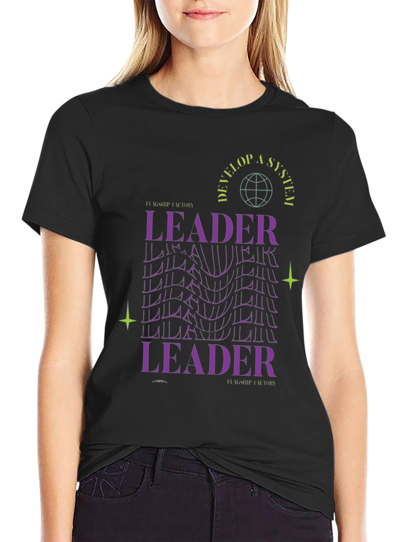 Leader Graphic Tee - Black Soft Cotton