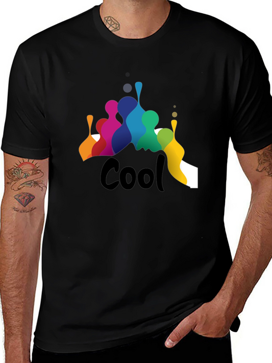 Cool Graphic Print Black T-Shirt