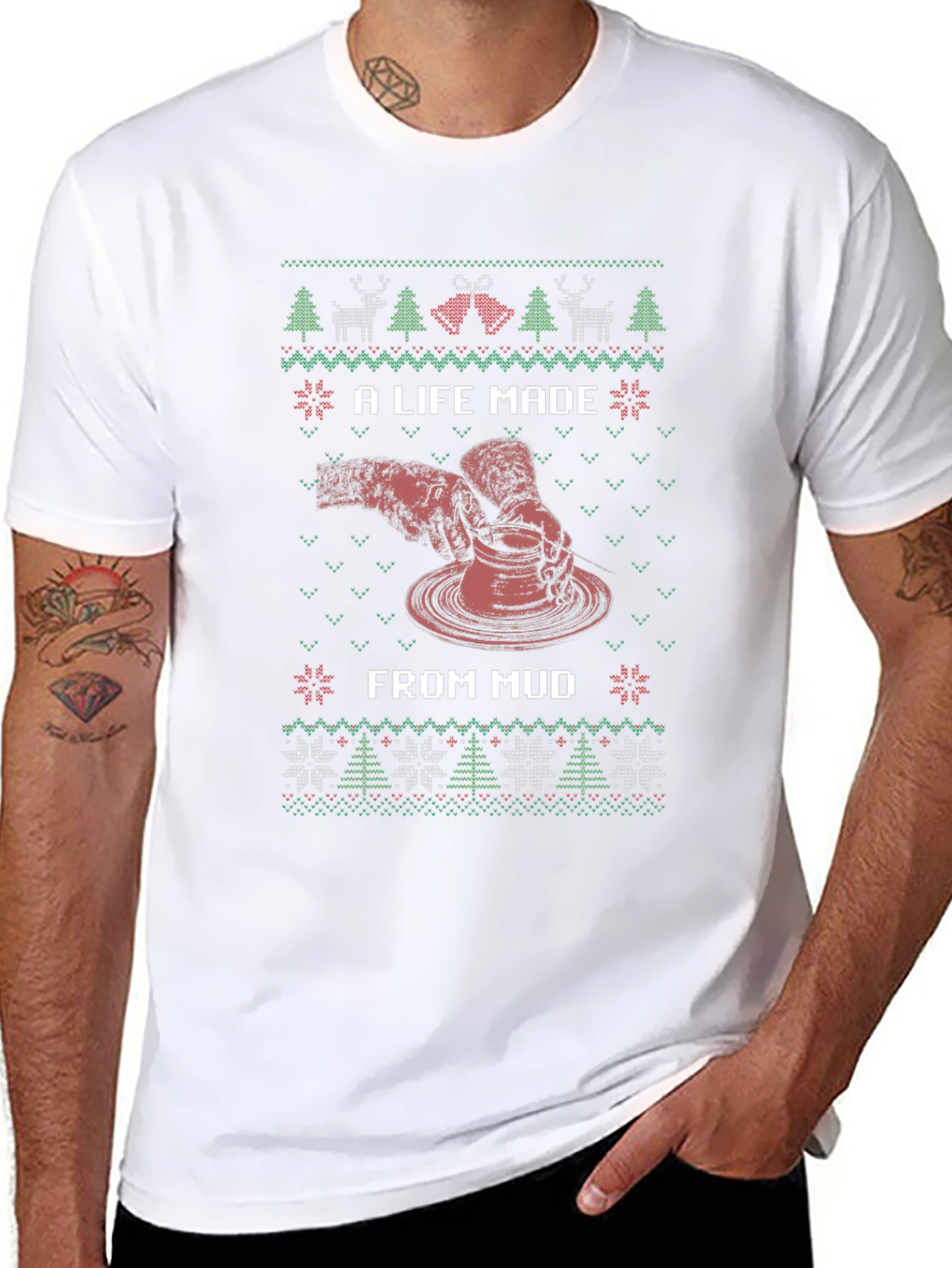 A Life Made from Mud Pottery Christmas T-Shirt