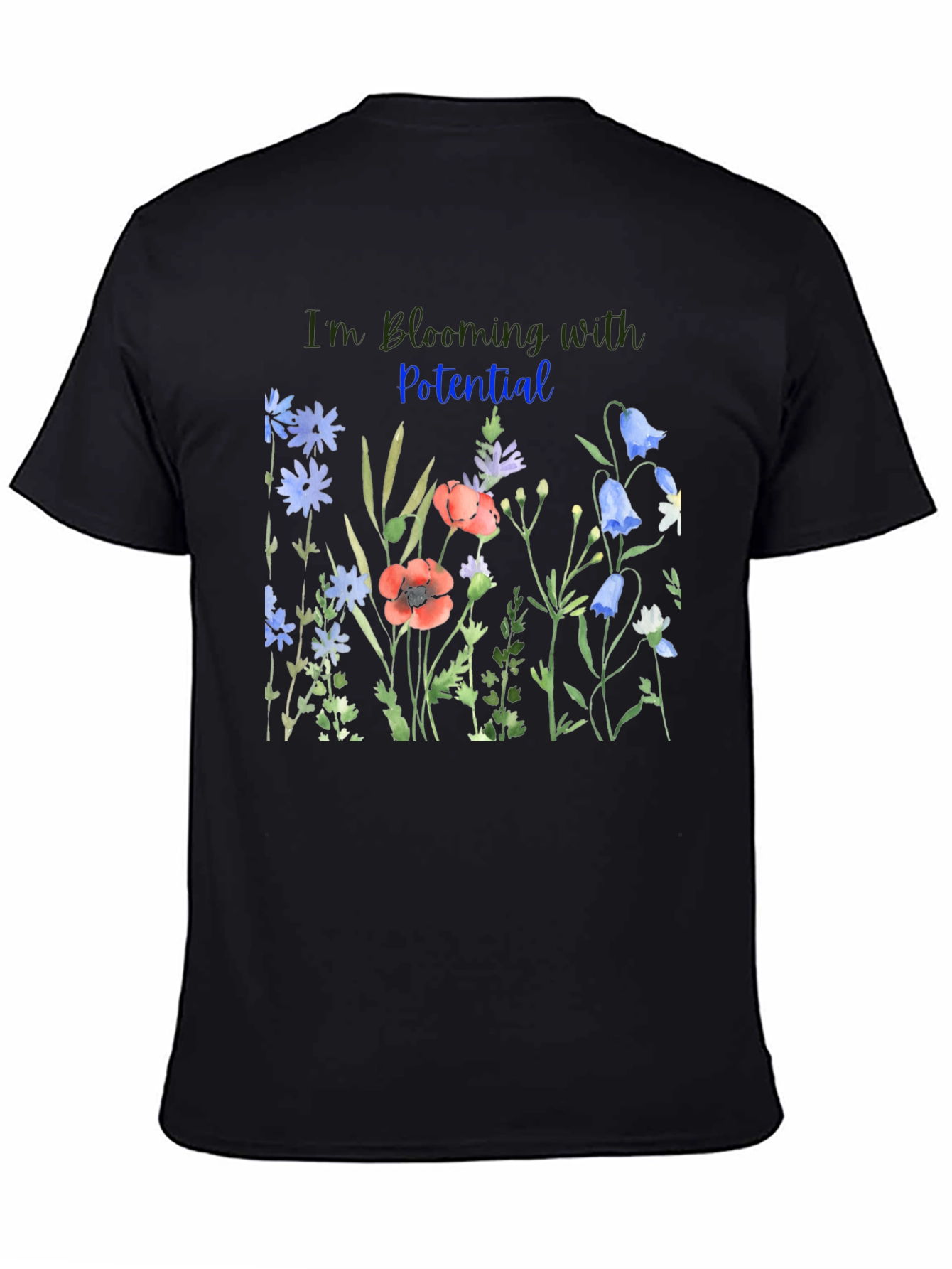 Blooming Potential Black T-Shirt