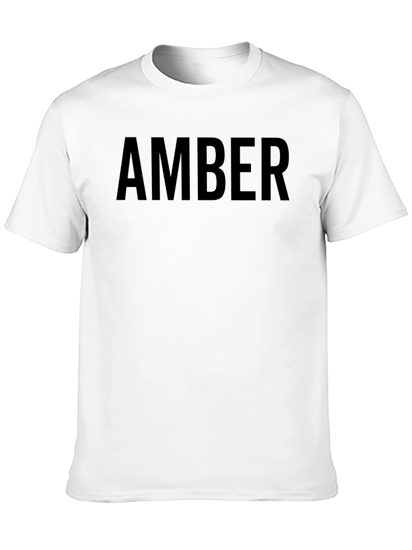 Personalized Amber Black T-Shirt - Custom Name Tee
