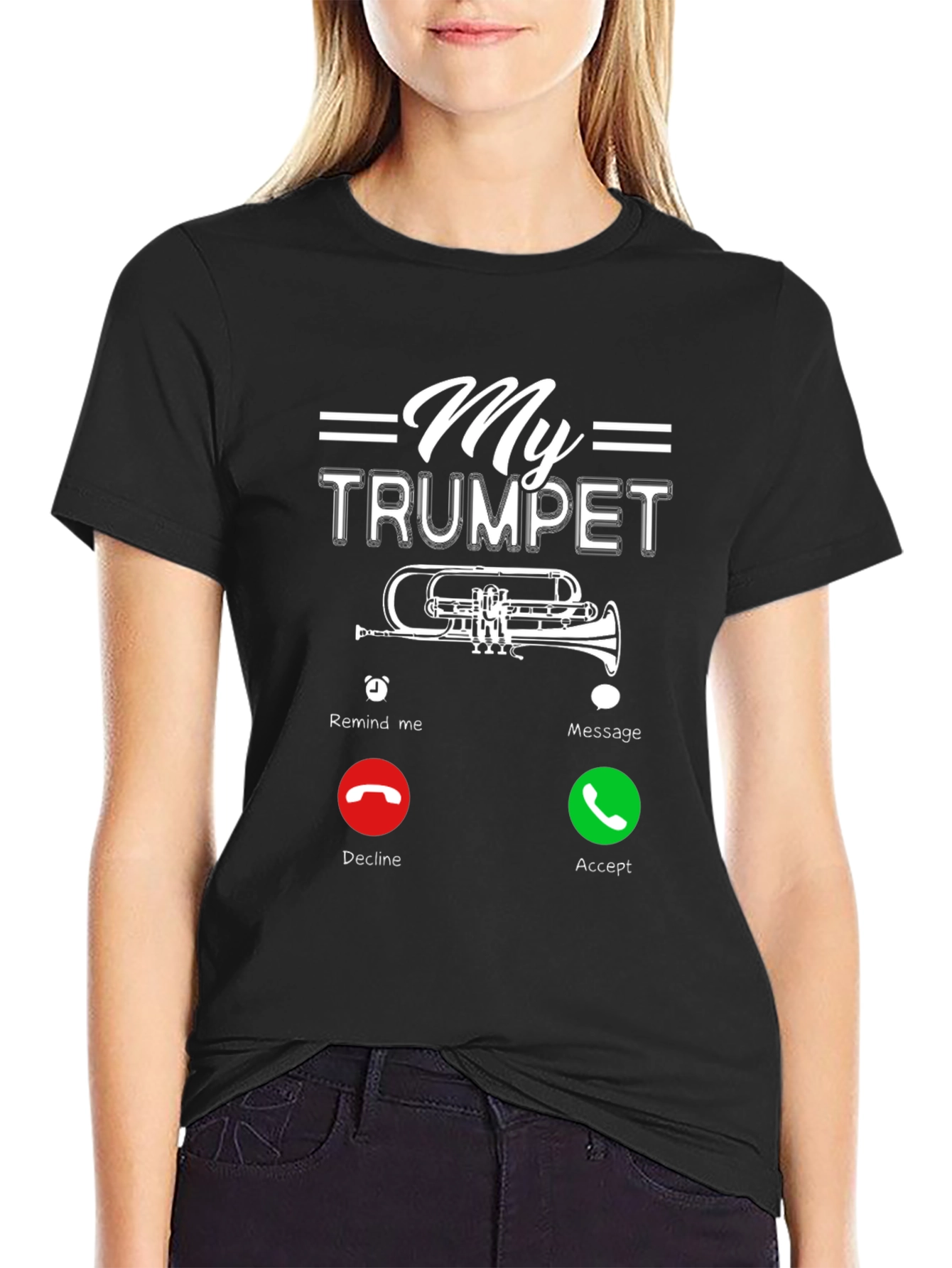 My Trumpet is Calling T-Shirt - Musician Humor