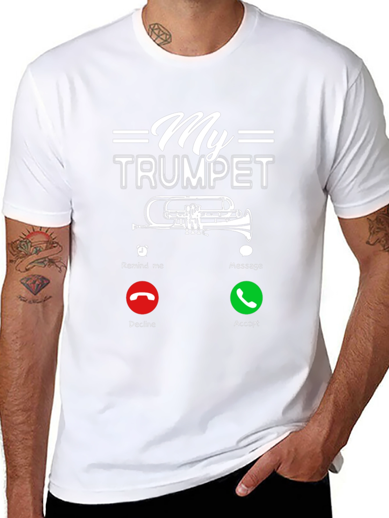 My Trumpet is Calling T-Shirt - Musician Humor