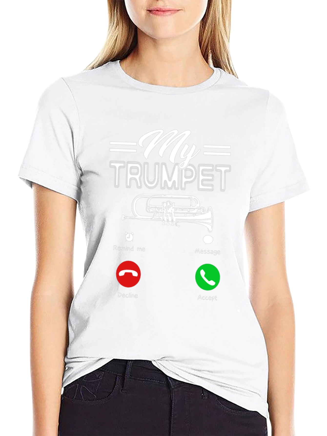 My Trumpet is Calling T-Shirt - Musician Humor