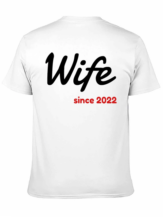 Wife Since 2022 Black Graphic Tee - Wedding Anniversary Gift