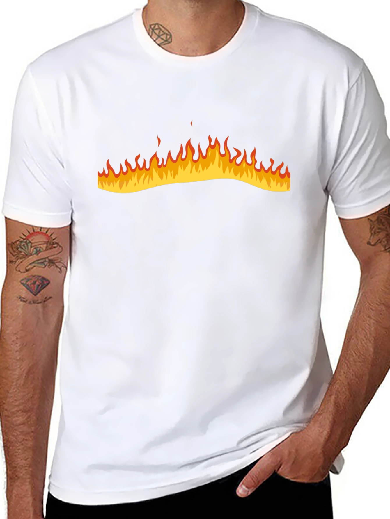 Flame Graphic Black T-Shirt - Stylish and Bold