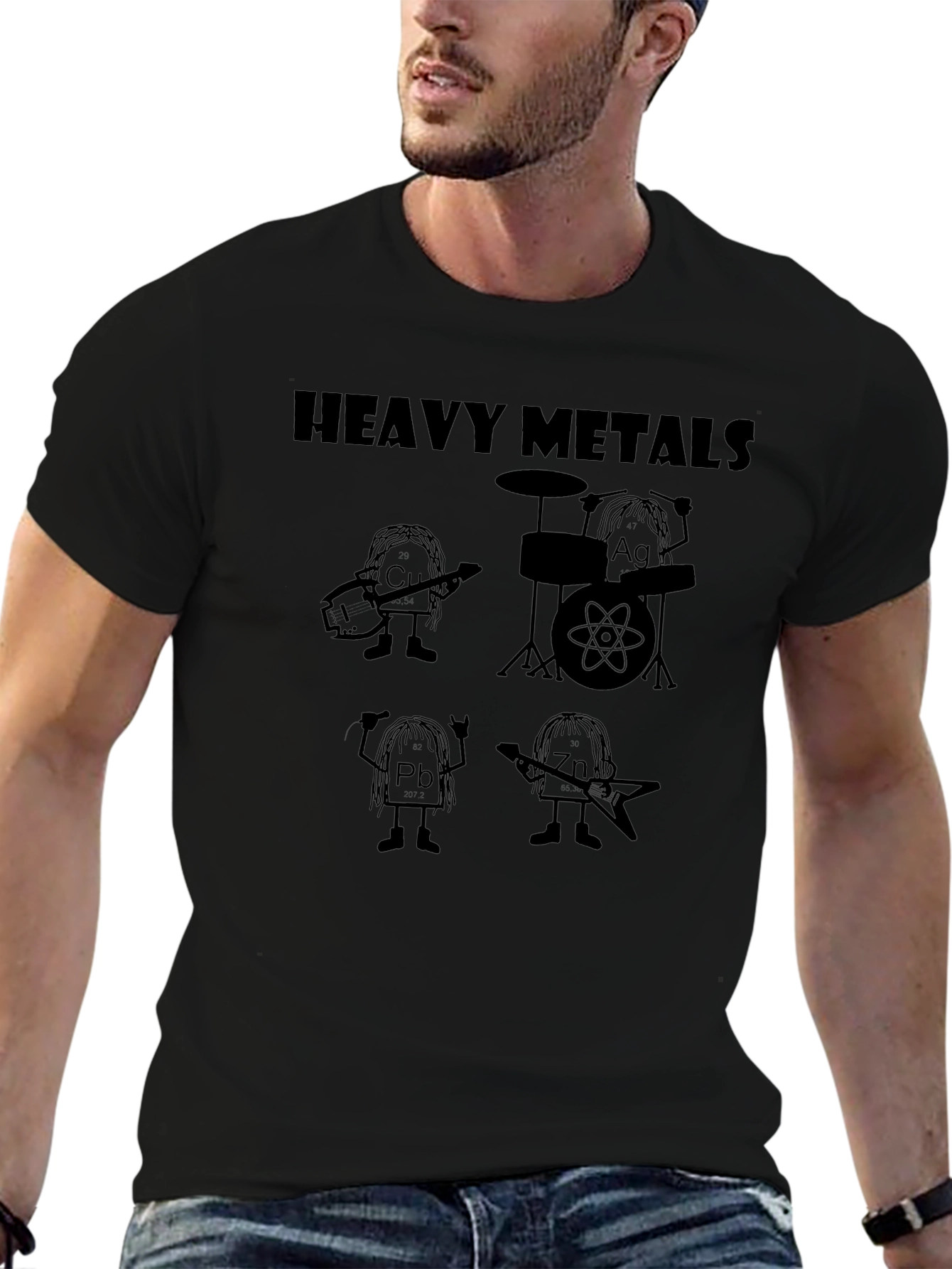 Heavy Metals Chemistry Pun Graphic T-Shirt