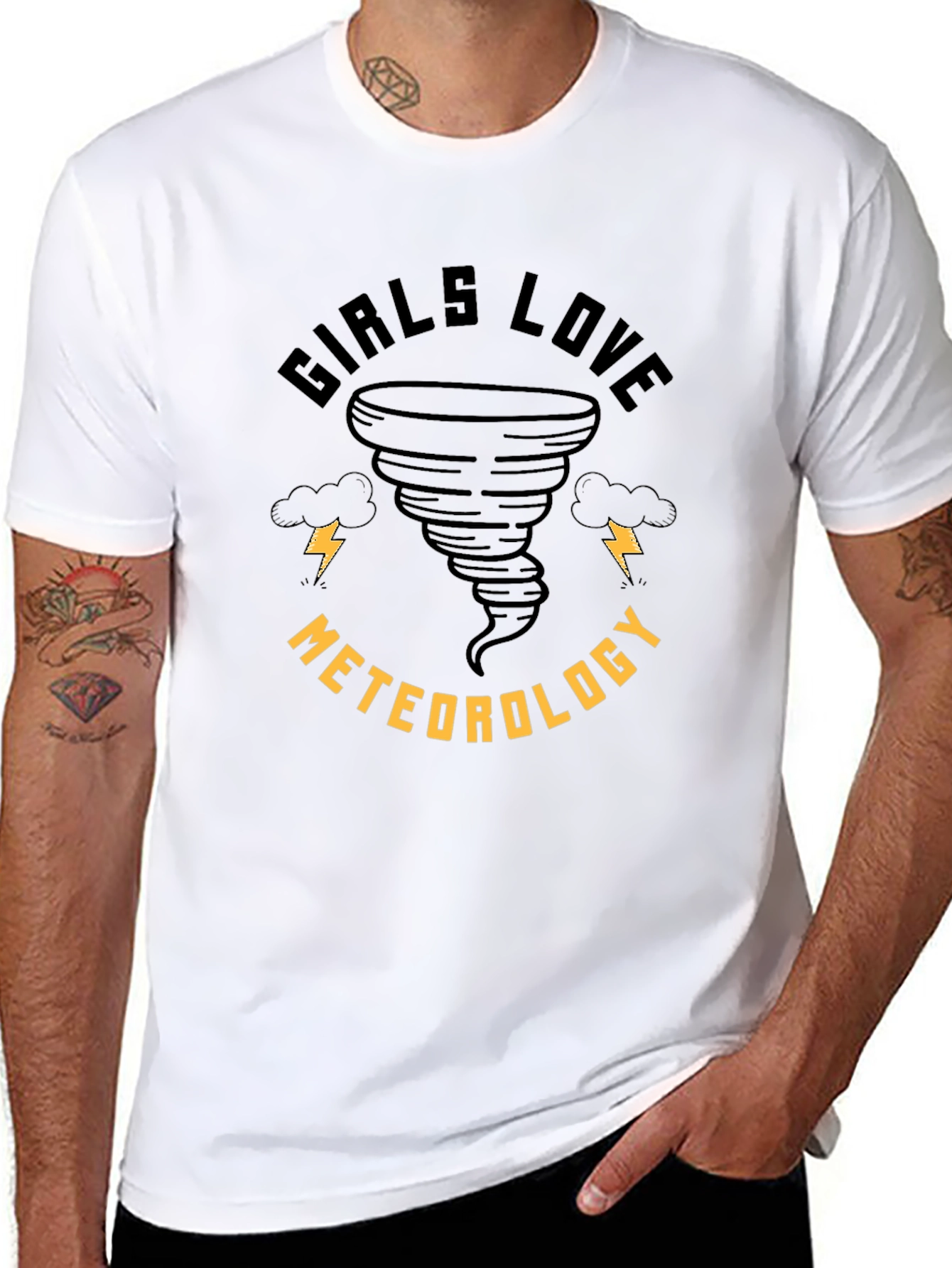 Girls Love Meteorology T-Shirt - Tornado Design