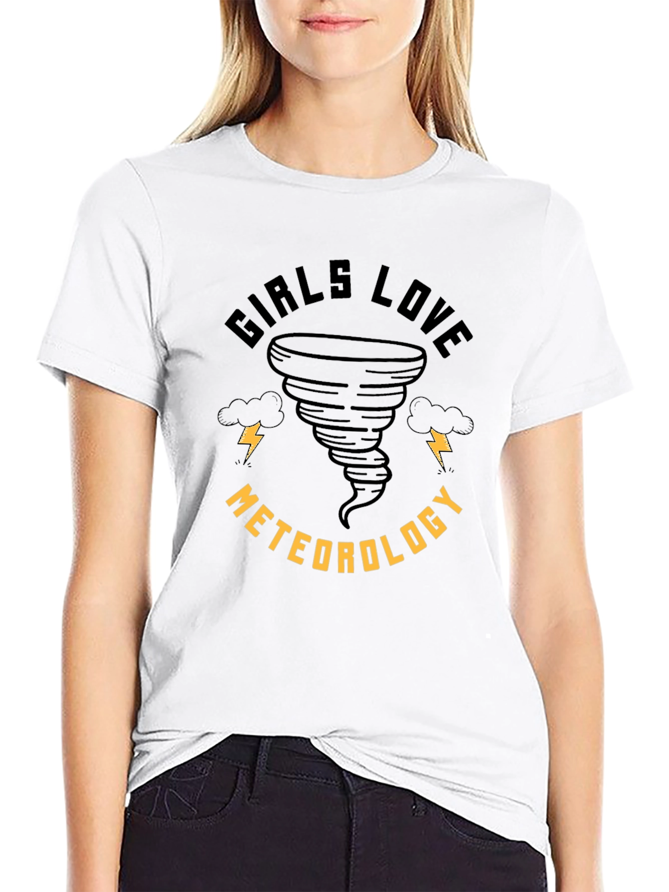 Girls Love Meteorology T-Shirt - Tornado Design
