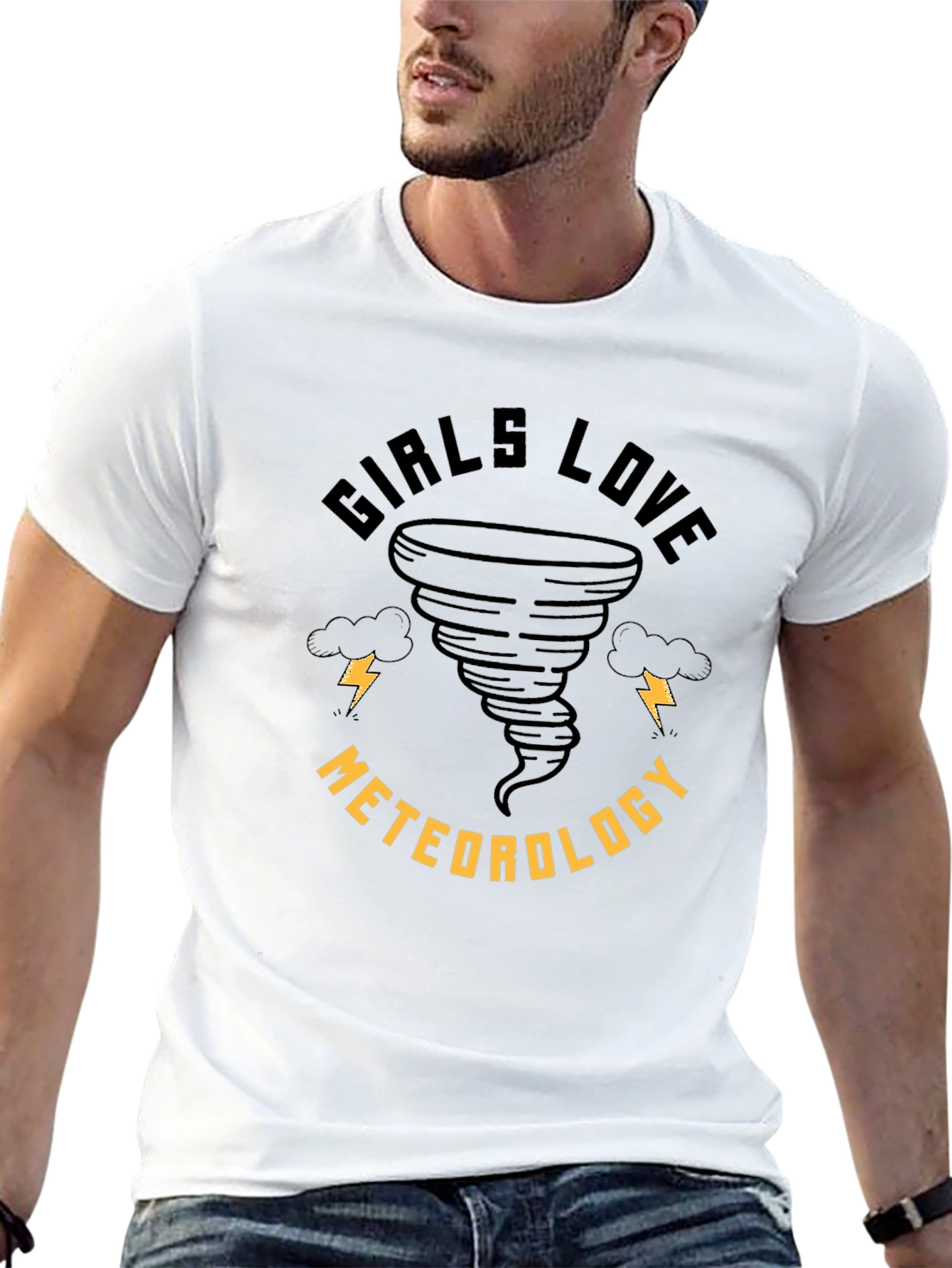 Girls Love Meteorology T-Shirt - Tornado Design