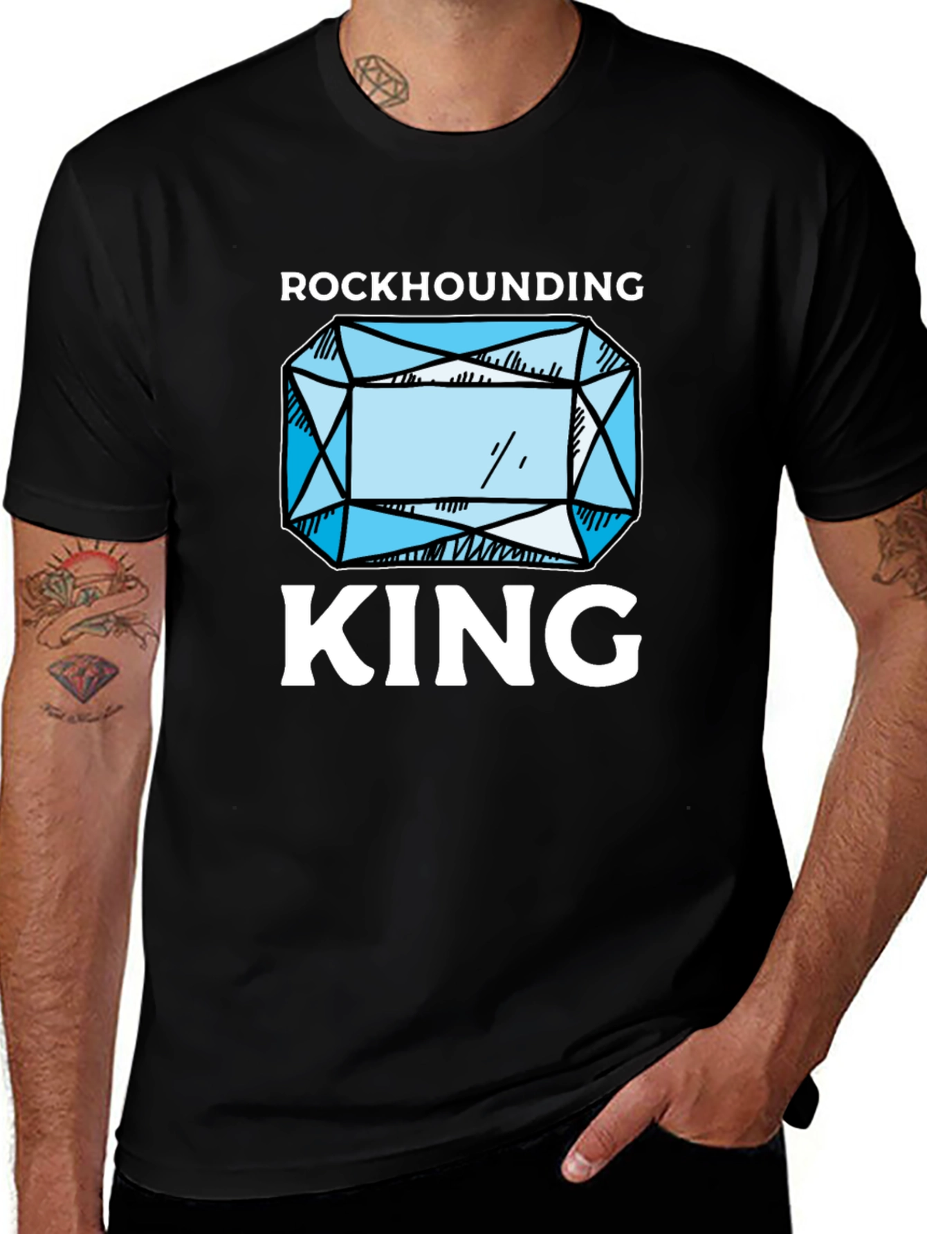 Rockhounding King Black T-Shirt