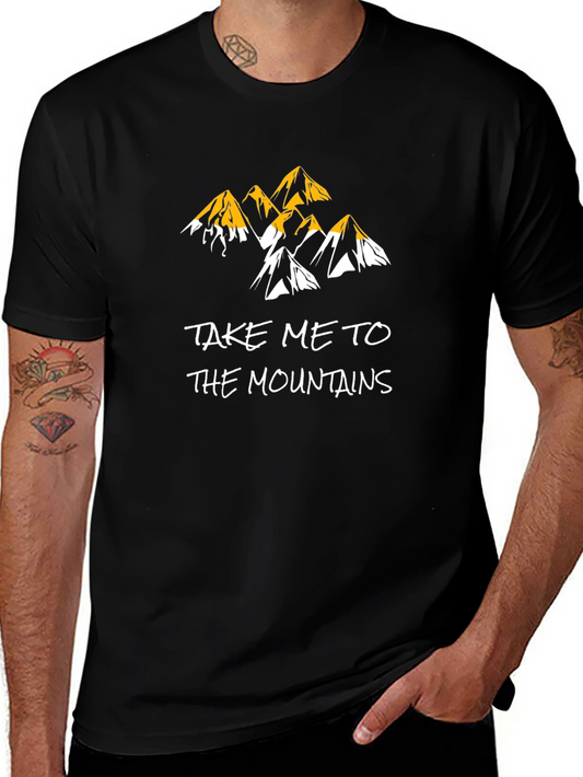 Take Me to the Mountains Graphic Tee - Black
