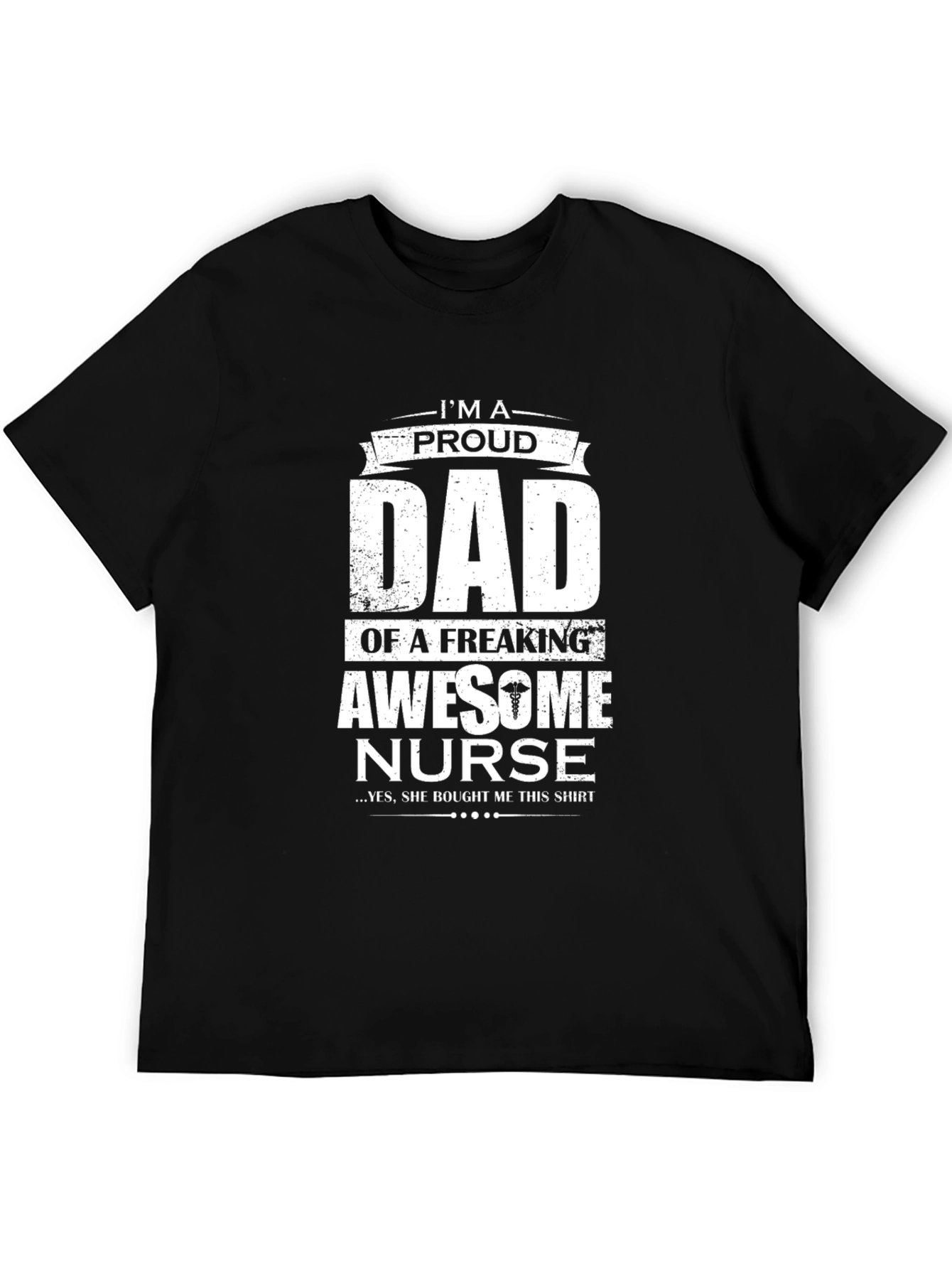Proud Dad Awesome Nurse Graphic T-Shirt
