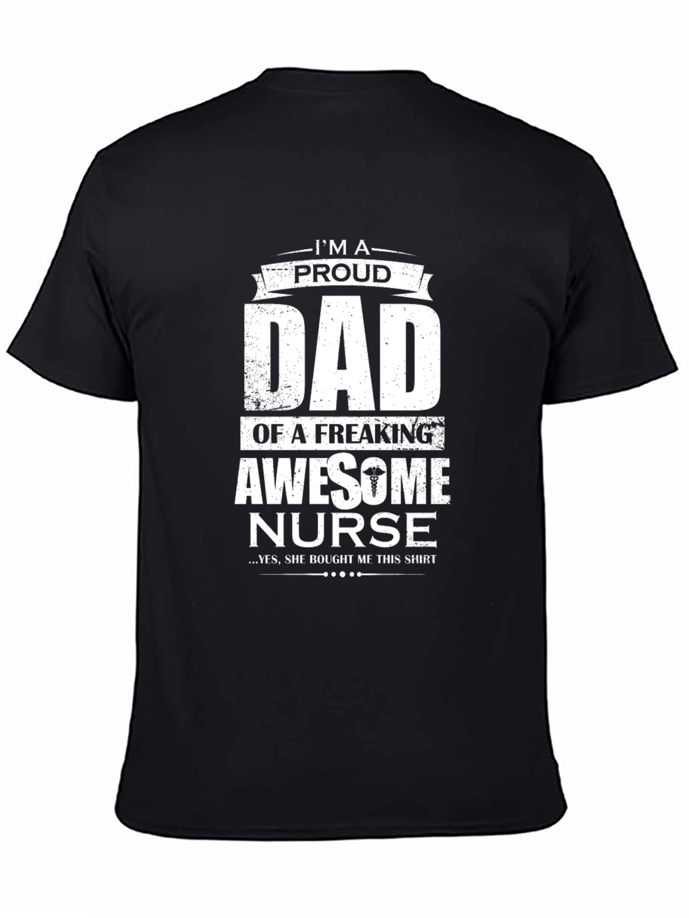 Proud Dad Awesome Nurse Graphic T-Shirt