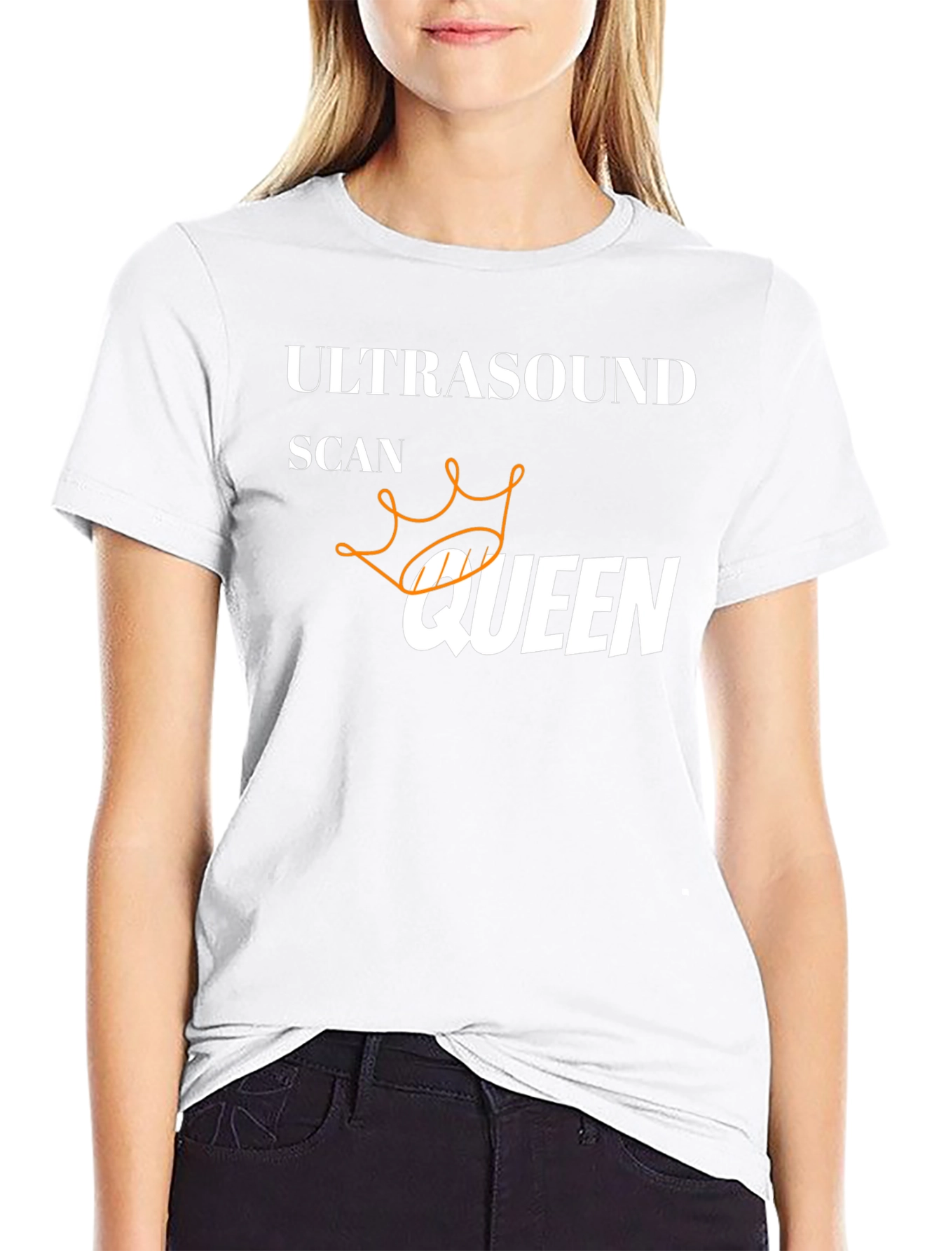 Ultrasound Scan Queen T-Shirt - Black
