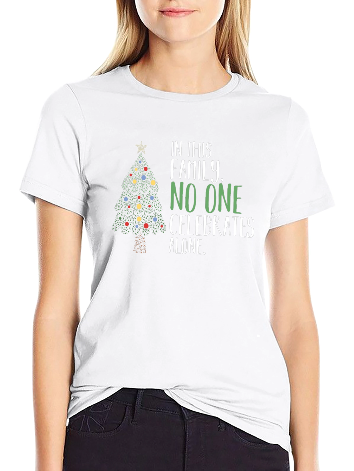 Christmas Family Matching T-Shirt - Celebrates Alone