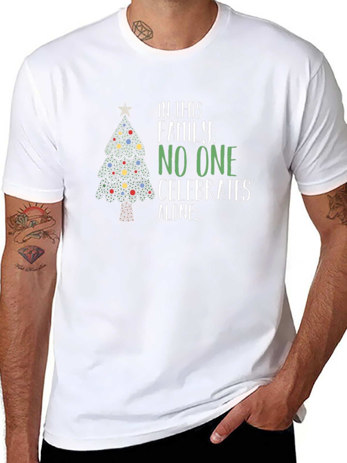 Christmas Family Matching T-Shirt - Celebrates Alone