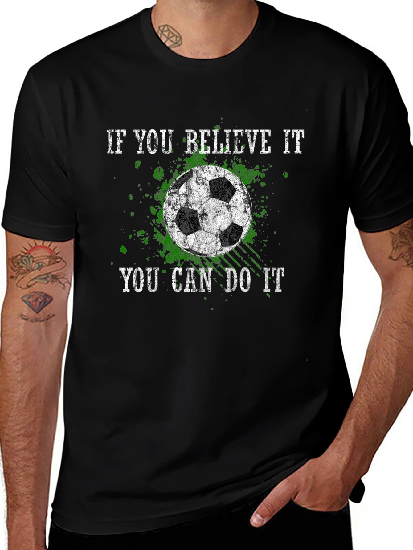 Believe It Soccer Graphic Tee - Black