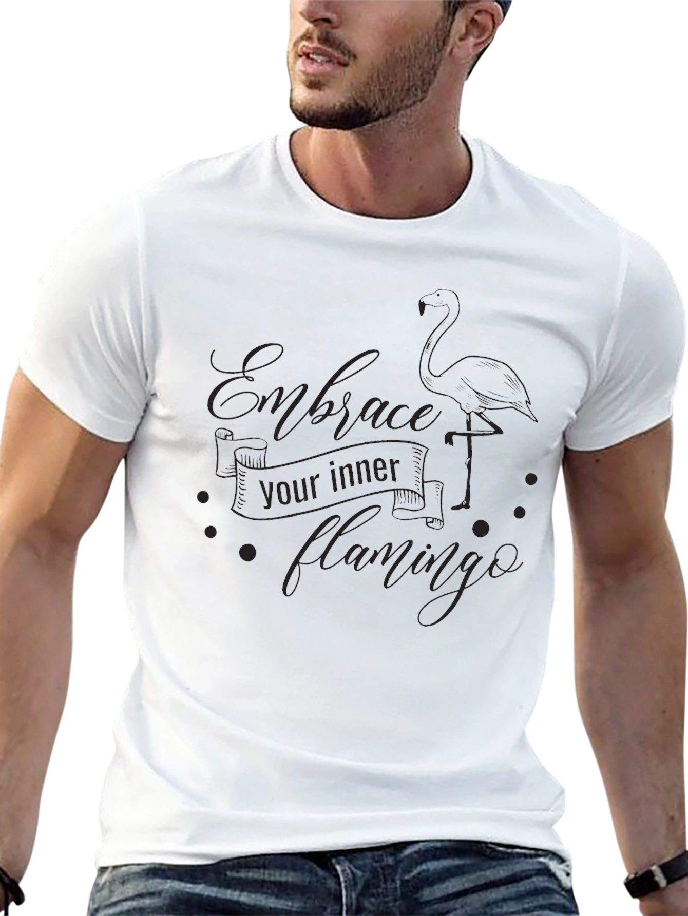 Embrace Your Inner Flamingo T-Shirt - Soft Cotton Blend